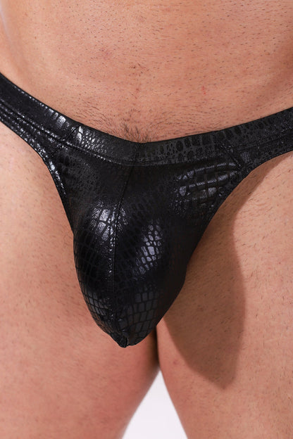 JJ Malibu Men's Metallica Men's with Bulge Pouch - Midnight Croc
