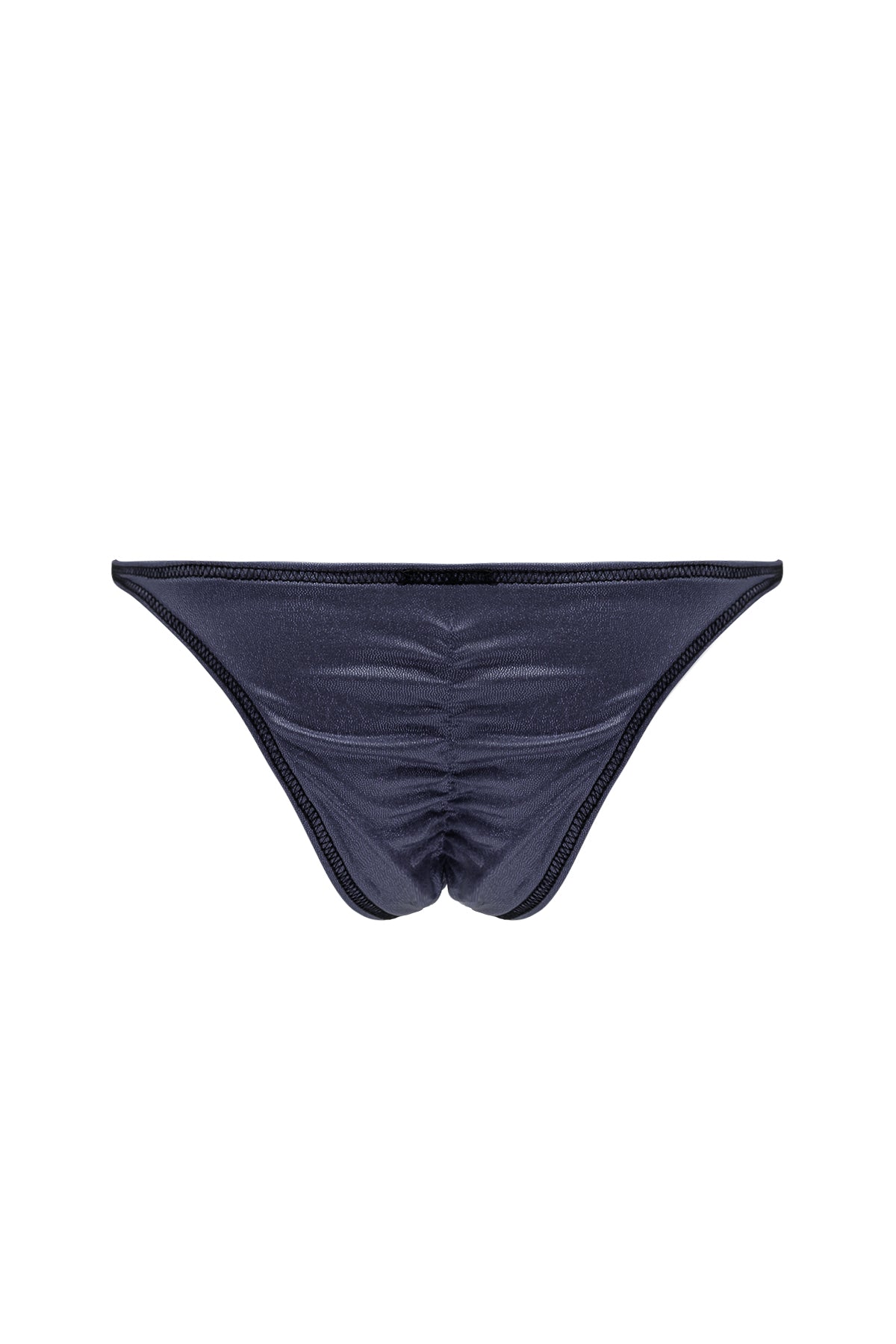 JJ Malibu Men's Luna Scrunch-Butt Thong - Metallic Black
