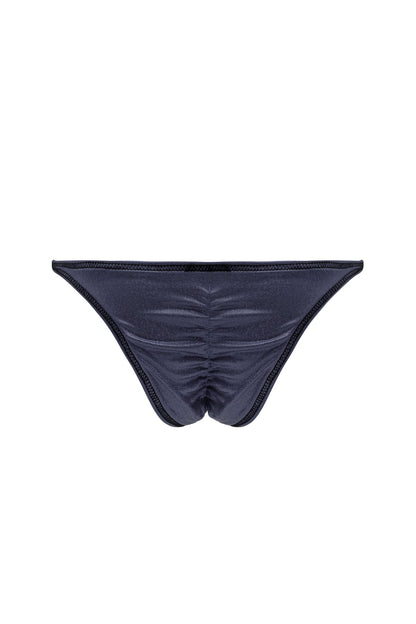 JJ Malibu Men's Luna Scrunch-Butt Thong - Metallic Black