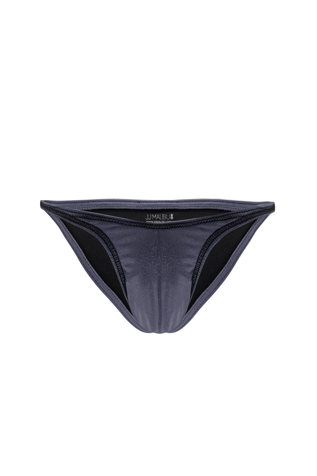 JJ Malibu Men's Luna Scrunch-Butt Thong - Metallic Black