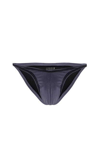 JJ Malibu Men's Luna Scrunch-Butt Thong - Metallic Black