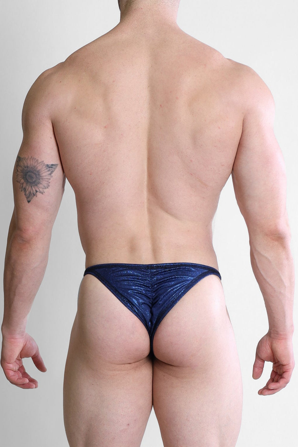 JJ Malibu Men's Luna Scrunch-Butt Thong - Metallic Blue