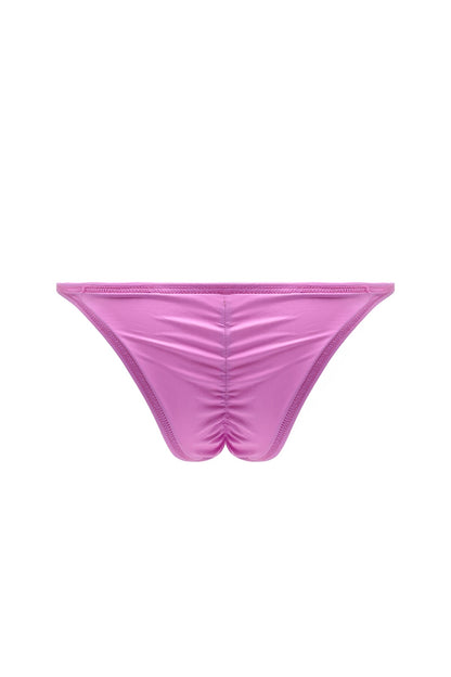JJ Malibu Men's Soft Vegan Leather Scrunch-Butt Briefs - Pink
