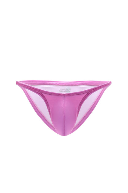 JJ Malibu Men's Soft Vegan Leather Scrunch-Butt Briefs - Pink