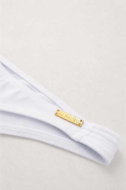 JJ Malibu Men's Classic Scrunch-Butt Swim Briefs - Polar White