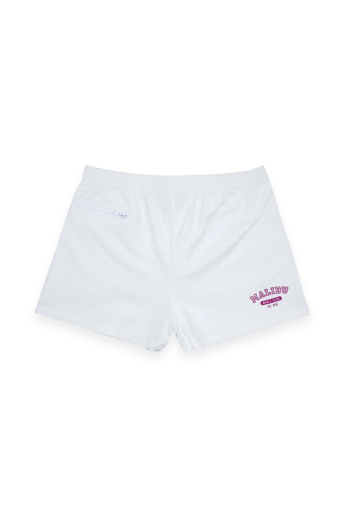 JJ Malibu Men's Peek-A-Boo Varsity 2" Short Shorts  -  Marshmallow