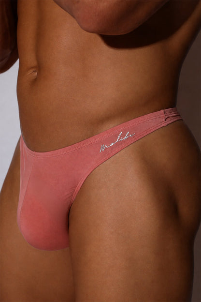 JJ Malibu Men's Premium Modal Scrunch-Back Thong - Baby Pink