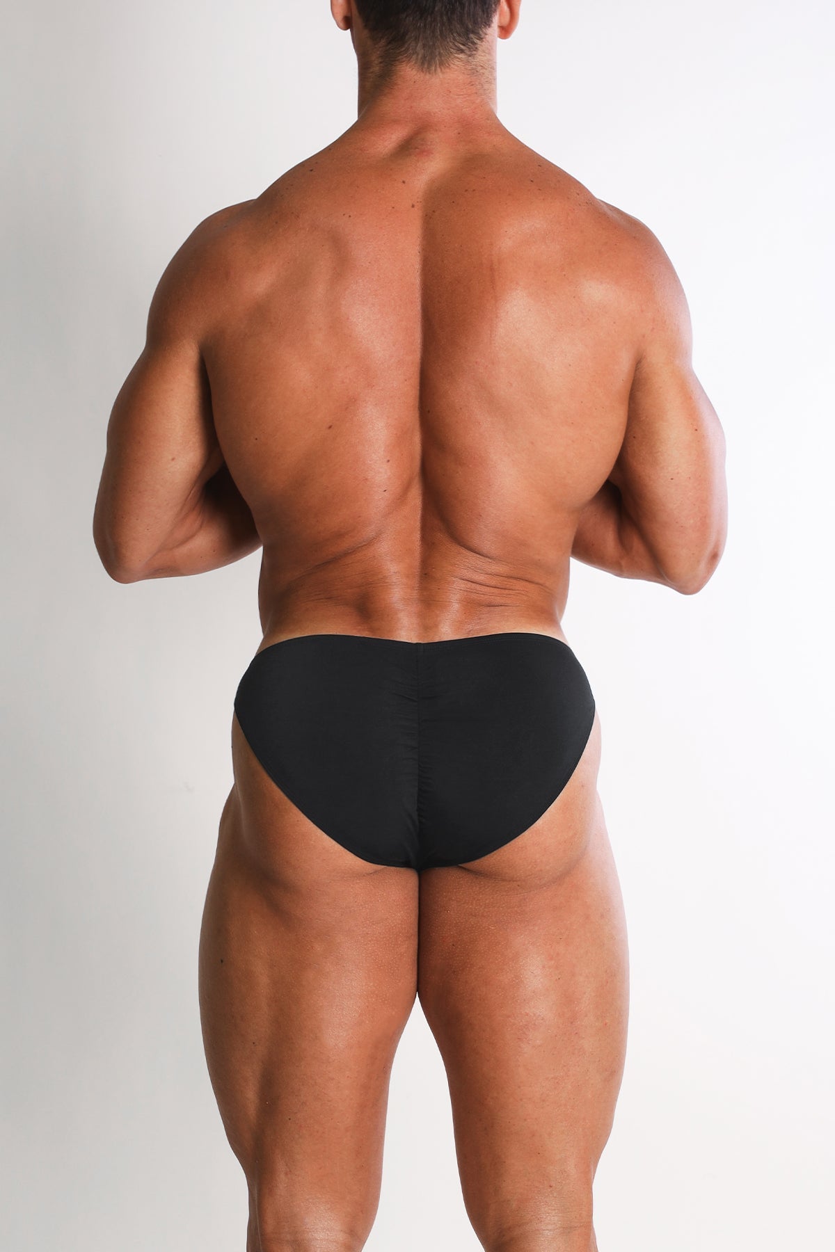 JJ Malibu Men's Premium Modal Scrunch-Back Brief - Noir