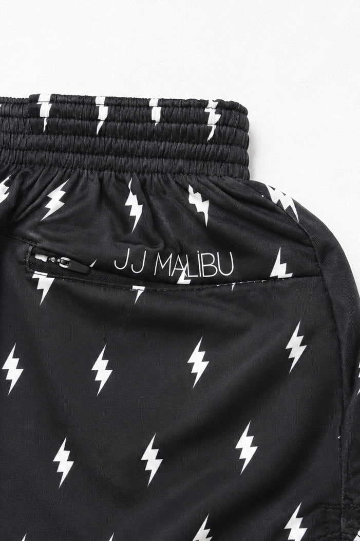 JJ Malibu Men's Stretch-It 2" Athletic Short Shorts - Lightning Bolts