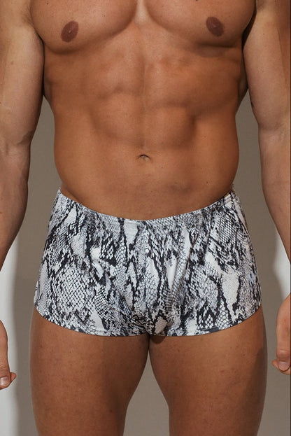 JJ Malibu Men's Stretch-It 2" Athletic Short Shorts - Snake Print