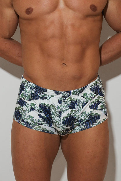 JJ Malibu Men's Stretch-It 2" Athletic Short Shorts - Waves