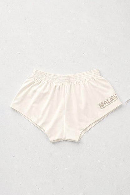 JJ Malibu Men's Stretch-It 2" Athletic Short Shorts - Off White