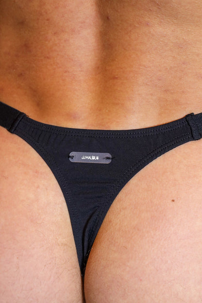 JJ Malibu Men's Barely There Modal Thong - Black