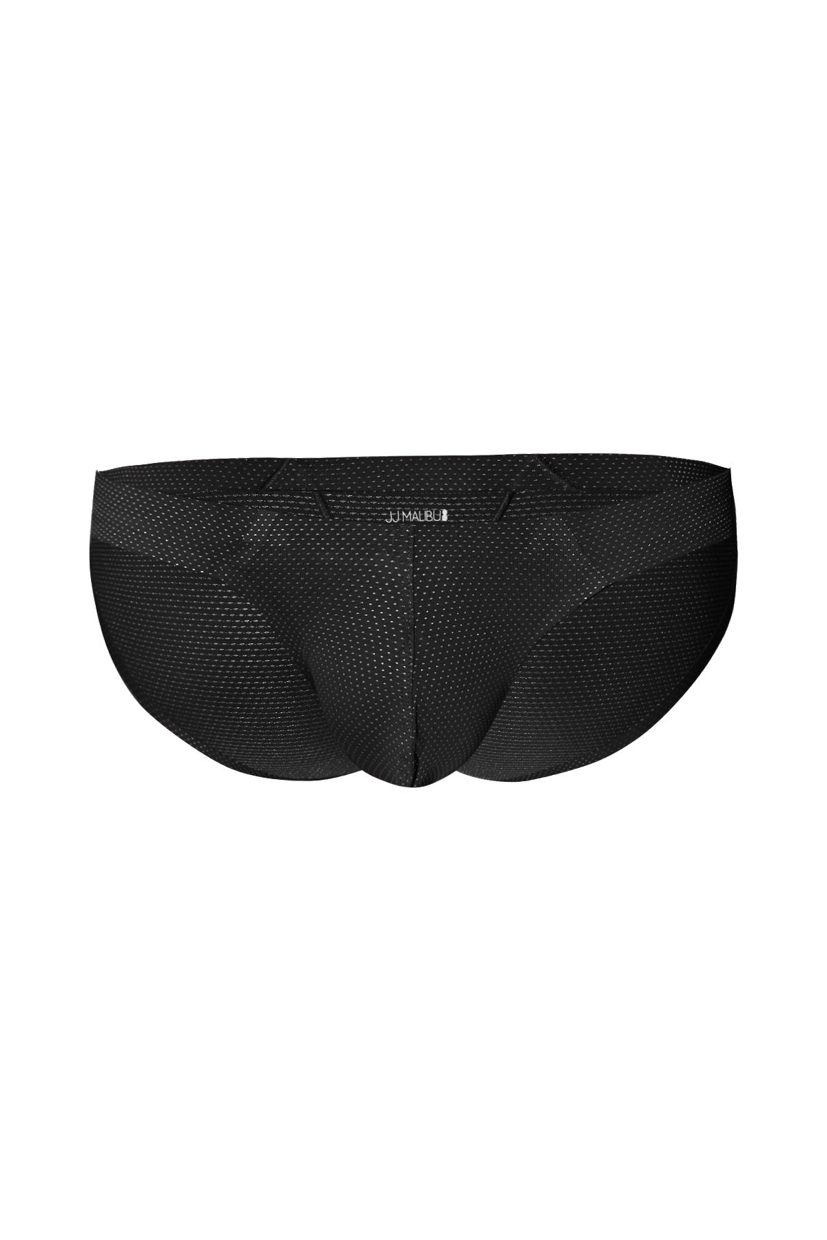 JJ Malibu Men's Shimmer Knit Seamless Briefs - Black