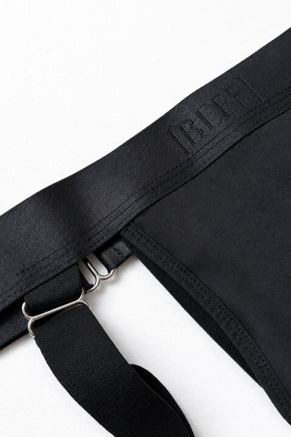 JJ Malibu Men's Shape Shifter Jockstrap - Midnight Black