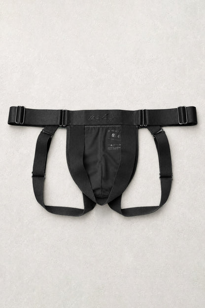 JJ Malibu Men's Shape Shifter Jockstrap - Midnight Black