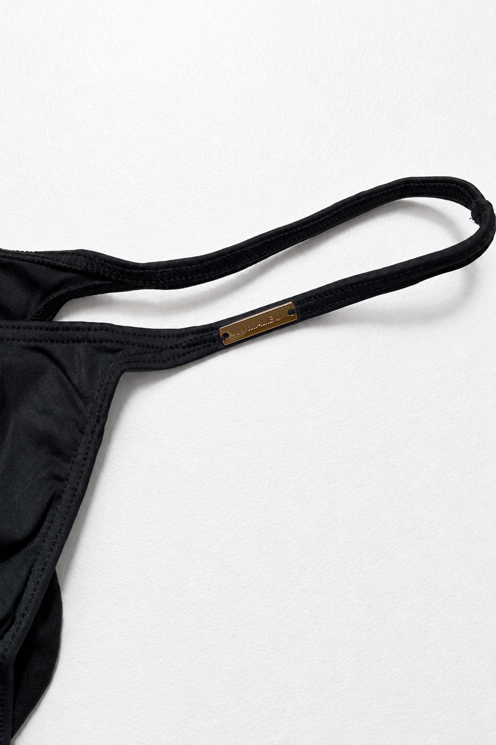 JJ Malibu Men's Strappy Little Swim Thong - Midnight Black