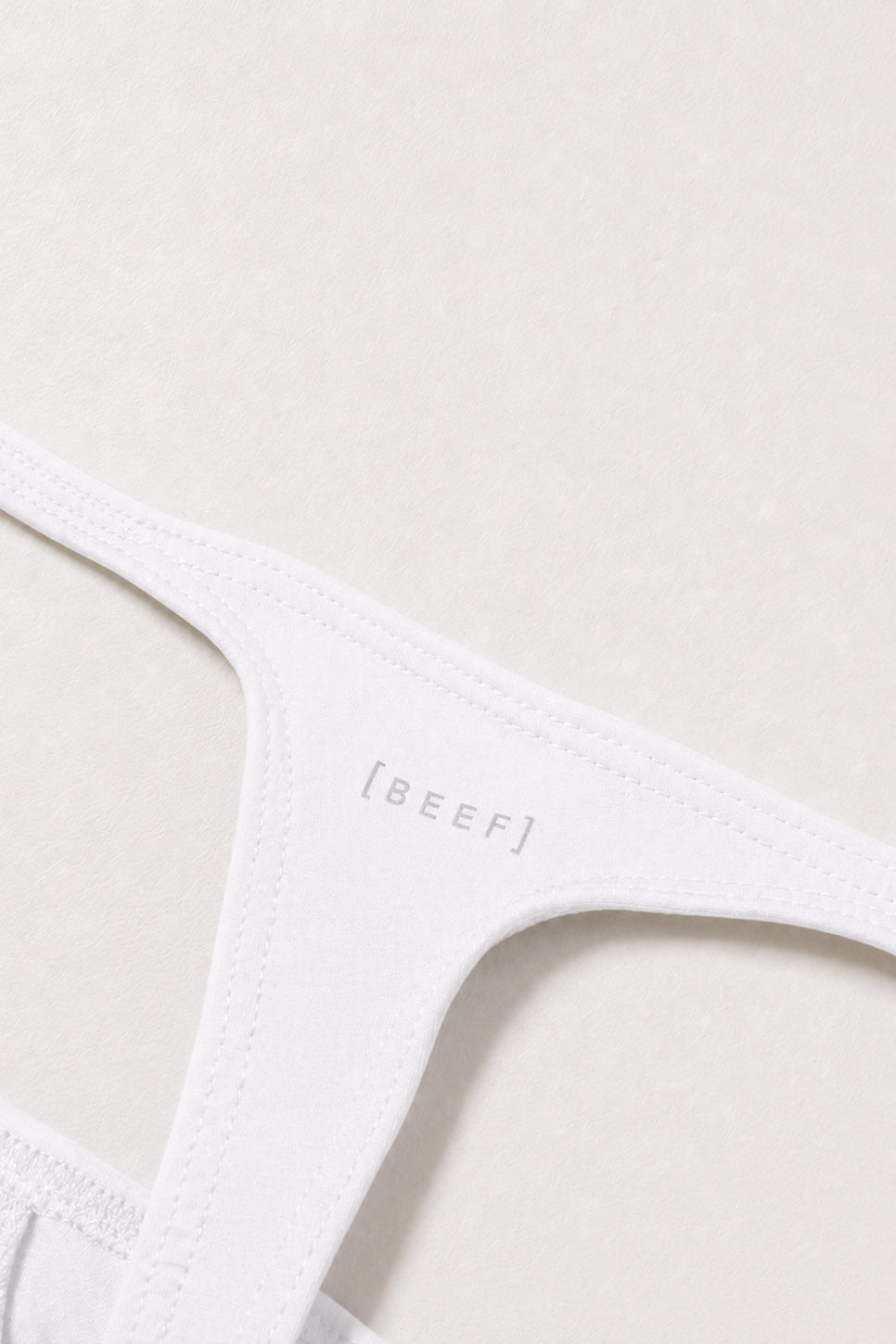 JJ Malibu Men's Strappy Little Swim Thong - Polar White