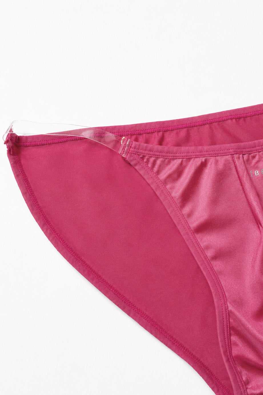 JJ Malibu Men's Clear Side Satin Briefs - Sorbet