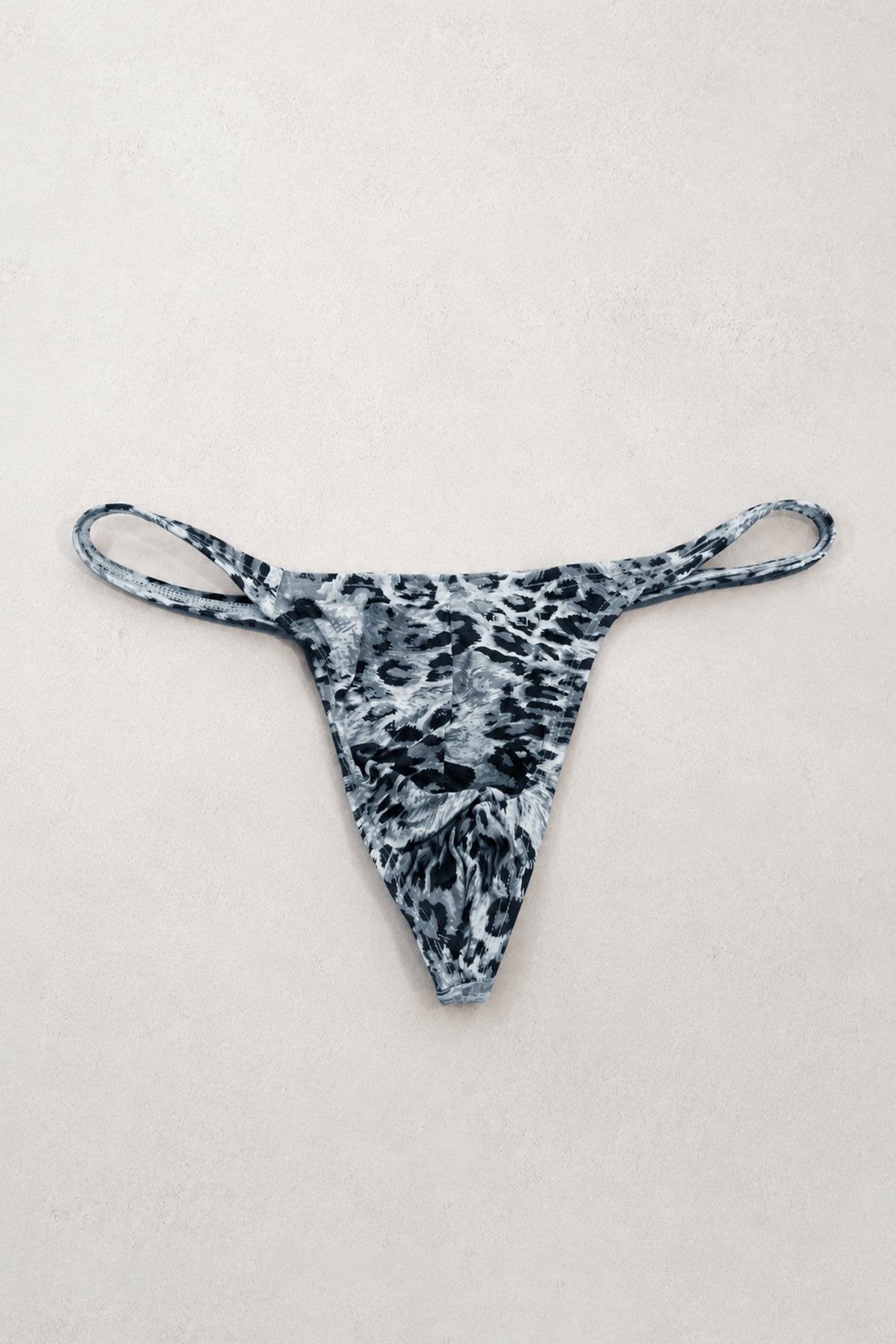 JJ Malibu Men's The Tease G-String - Grey Leopard