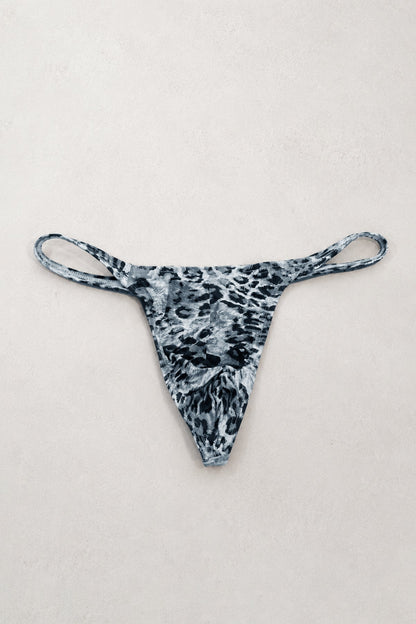 JJ Malibu Men's The Tease G-String - Grey Leopard
