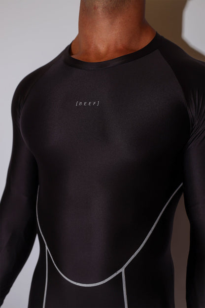 JJ Malibu Men's Contour Me Bodysuit - Midnight Black