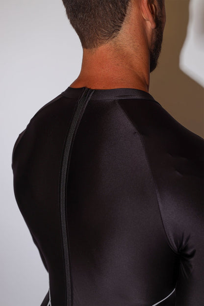 JJ Malibu Men's Contour Me Bodysuit - Midnight Black