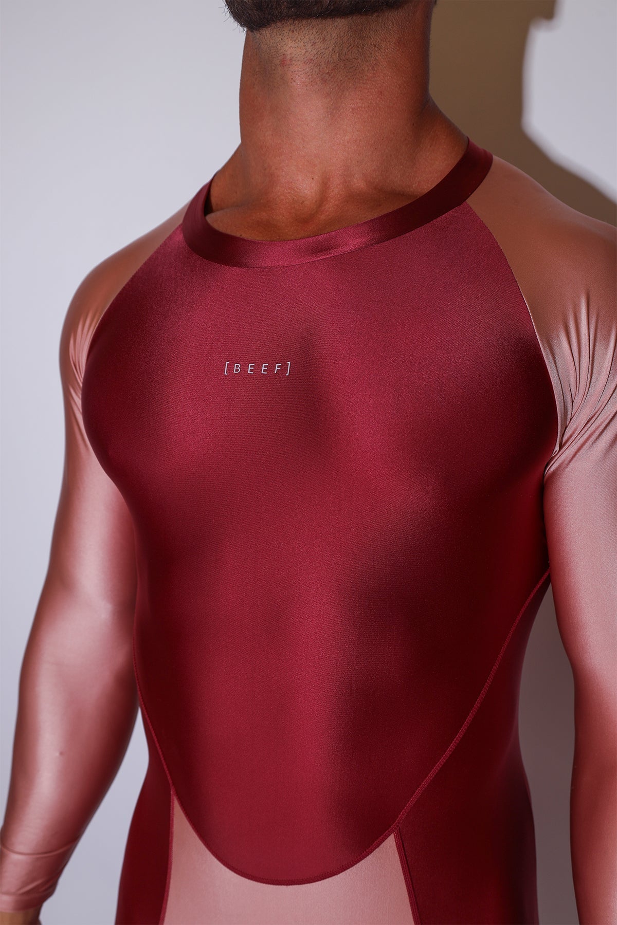 JJ Malibu Men's Contour Me Bodysuit - Pink Berry