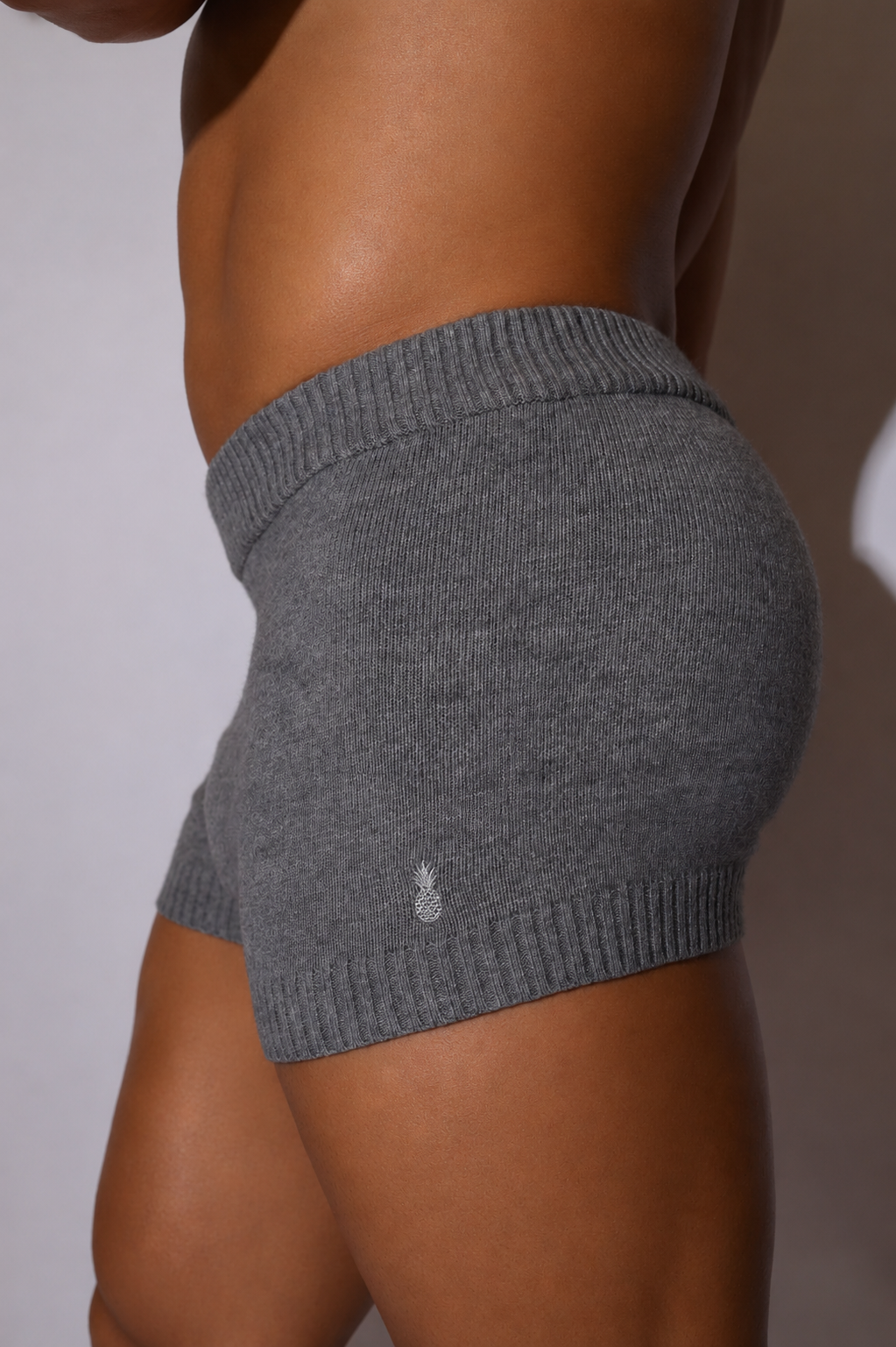 JJ Malibu Men's Plush Knit Babe Shorts - Dark Grey