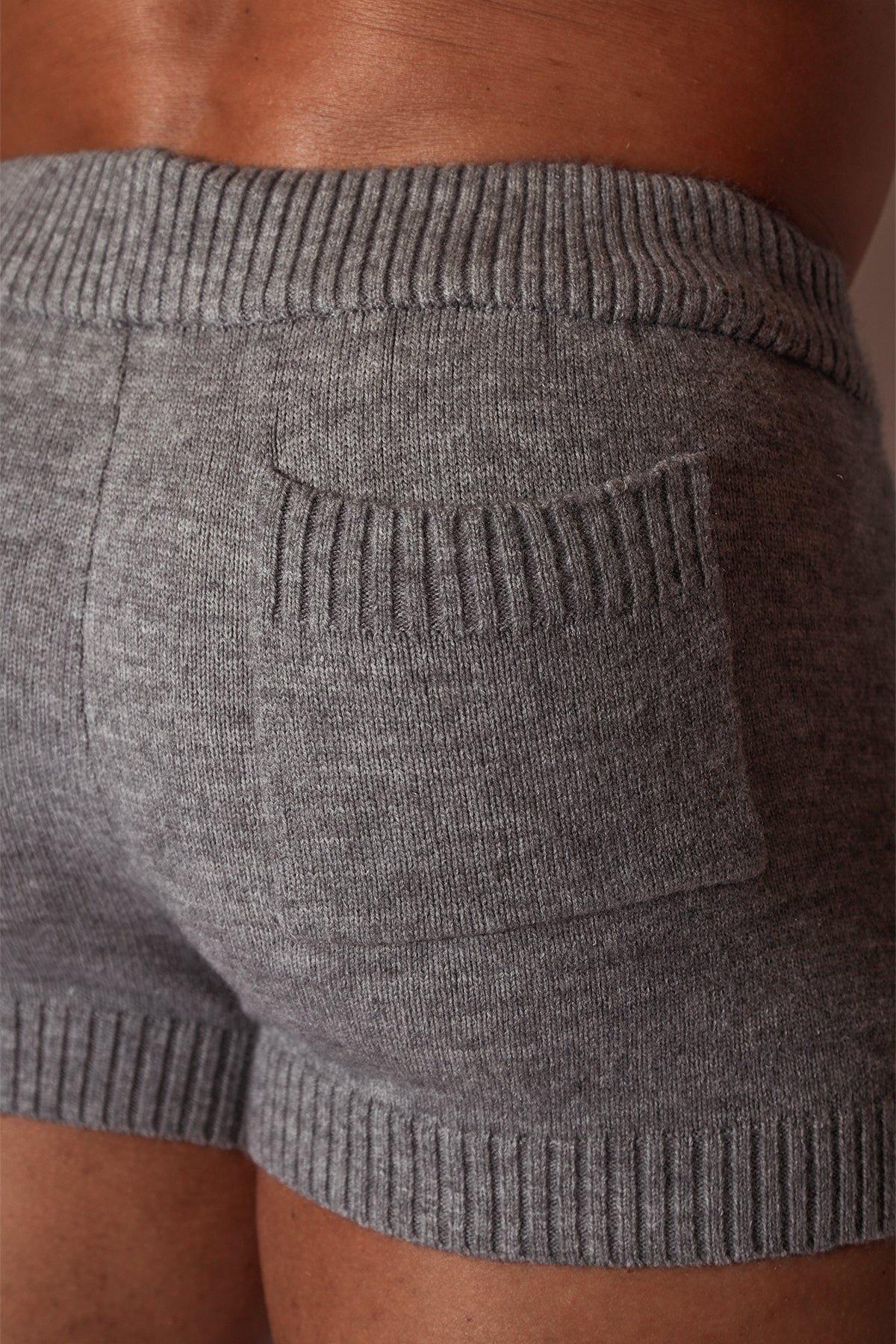 JJ Malibu Men's Plush Knit Babe Shorts - Dark Grey