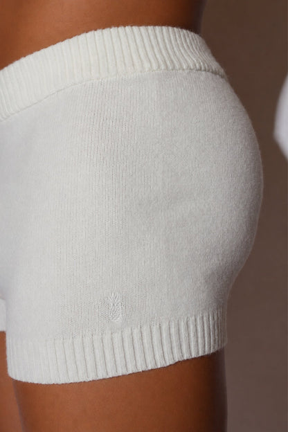 JJ Malibu Men's Plush Knit Babe Shorts - Polar White