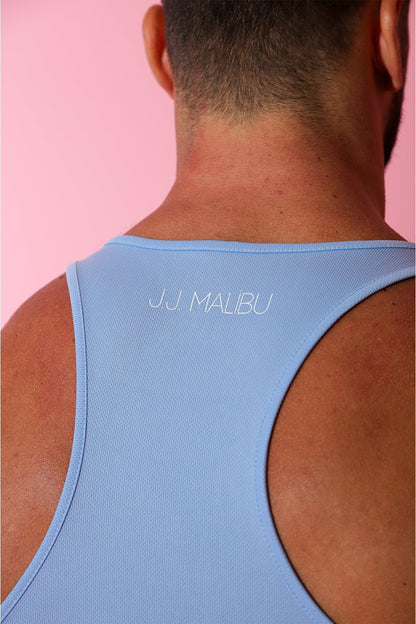 JJ Malibu Men's JJ Cool-Dry Gym Stringer - Sky Blue