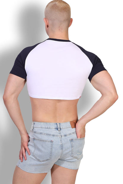 JJ Malibu Men's Muscle-Fit Crop Tee - Malibu Script