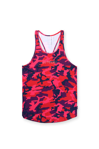 JJ Malibu Men's Feel-Me Scoop Bottom Tank - Purple Camo