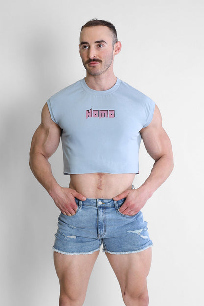 JJ Malibu Men's Escapism Muscle-Fit Crop Tank - Homo