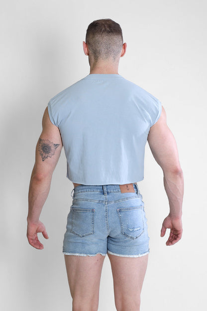 JJ Malibu Men's Escapism Muscle-Fit Crop Tank - Homo
