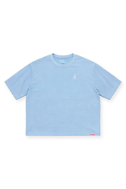 JJ Malibu Men's Oversized Relaxed Crop Top - Baby Blue
