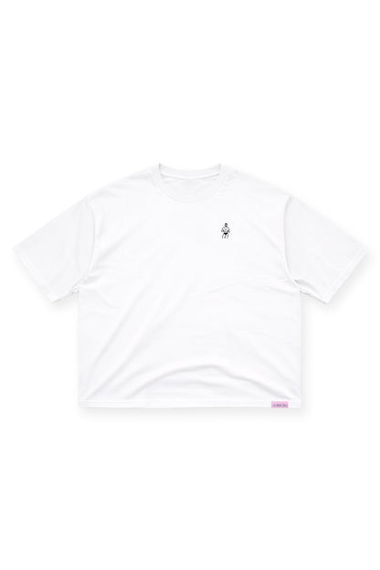 JJ Malibu Men's Oversized Relaxed Crop Top - Ivory