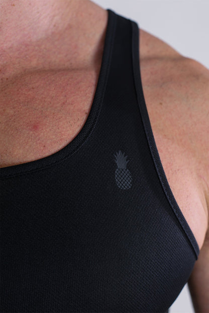 JJ Malibu Men's JJ Dry-Cool Crop Tank Top - Black