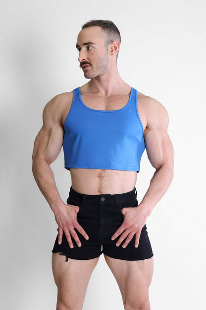 JJ Malibu Men's JJ Dry-Cool Crop Tank Top - Royal Blue