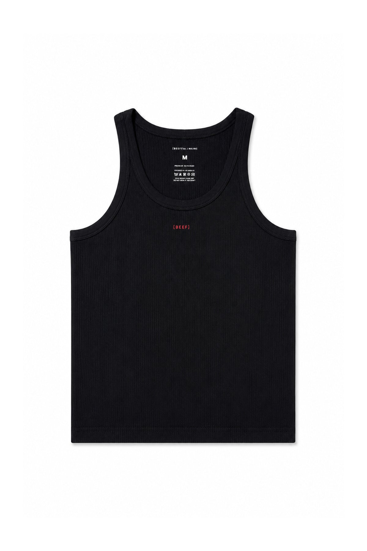 JJ Malibu Men's Slim Rib Knit Tank Top - Black