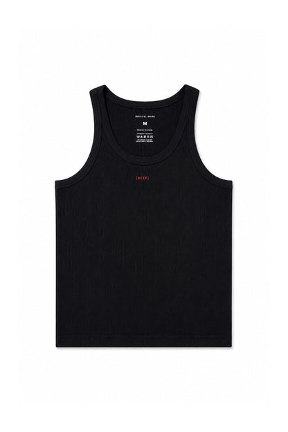 JJ Malibu Men's Slim Rib Knit Tank Top - Black