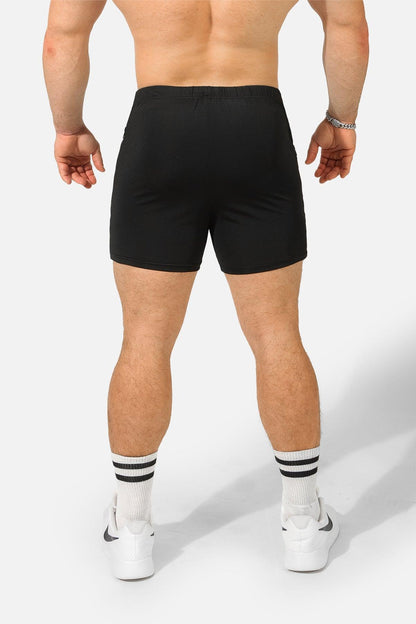 Jed North Men's Agile Bodybuilding 4'' Shorts w Zipper Pockets - Noir