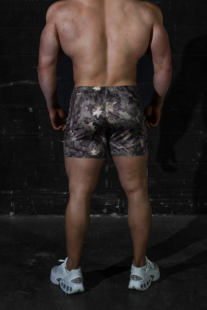 Jed North Men's Agile Bodybuilding 4'' Shorts w Zipper Pockets - Hunter Camo