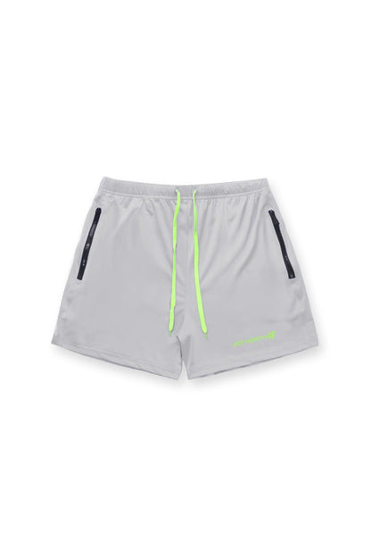 Jed North Men's Agile Bodybuilding 4'' Shorts w Zipper Pockets - Platinum Gray