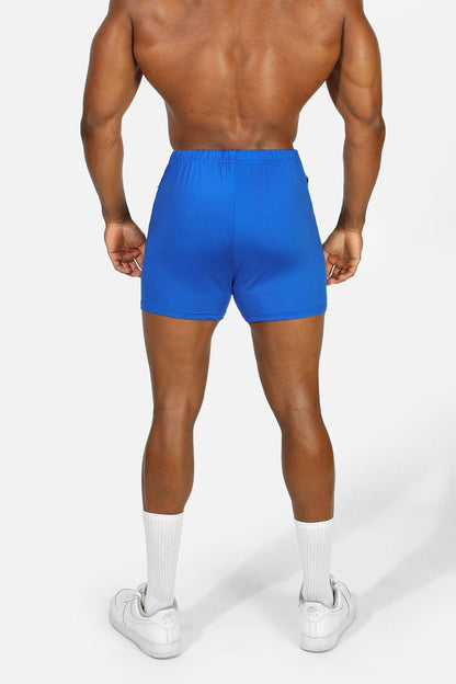 Jed North Men's Agile Bodybuilding 4'' Shorts w Zipper Pockets - Royal Blue
