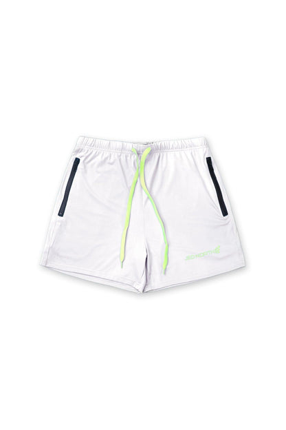 Jed North Men's Agile Bodybuilding 4'' Shorts w Zipper Pockets - Off White