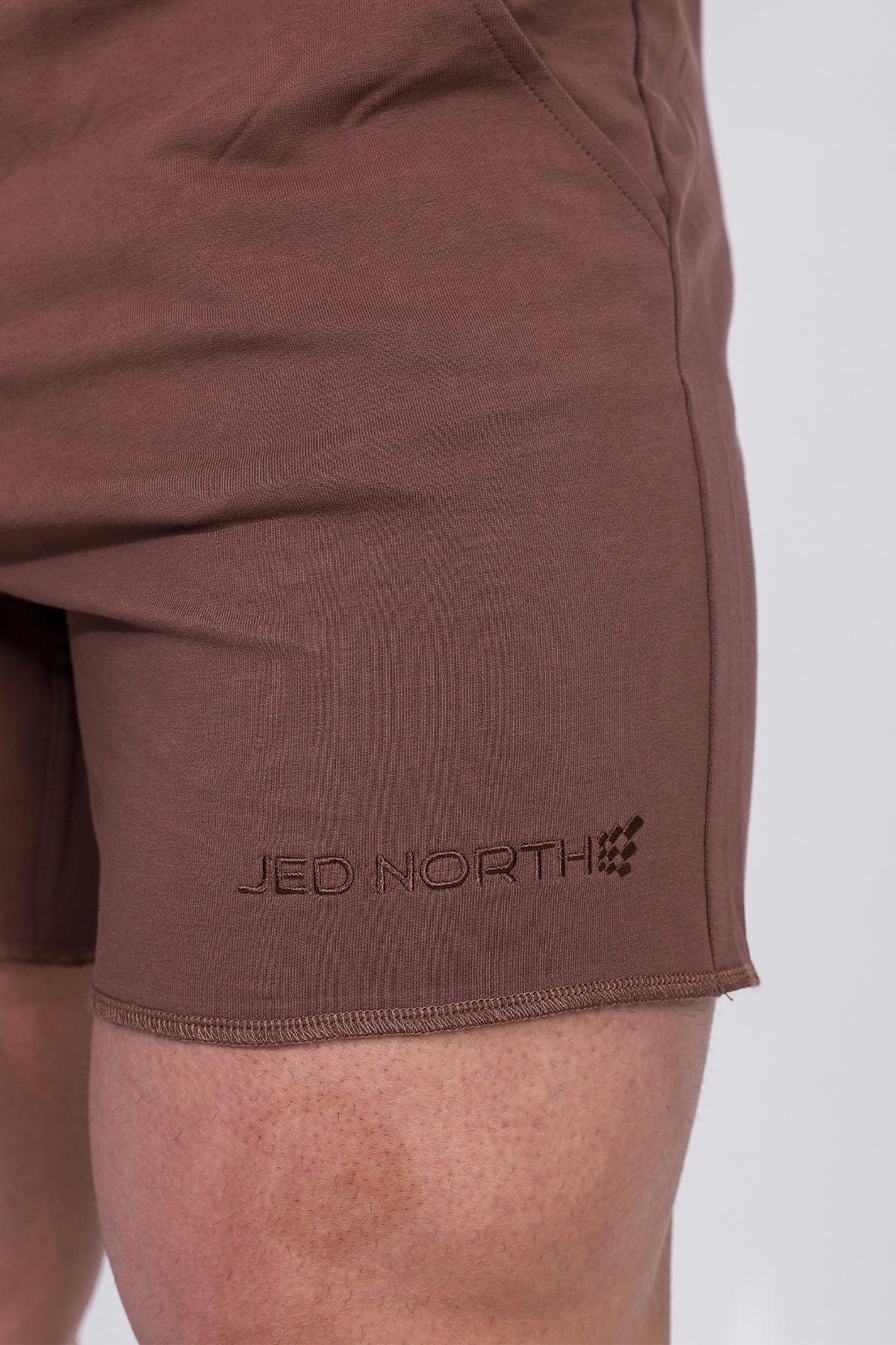Jed North Men's Motion 5'' Varsity Sweat Shorts - Dark Brown