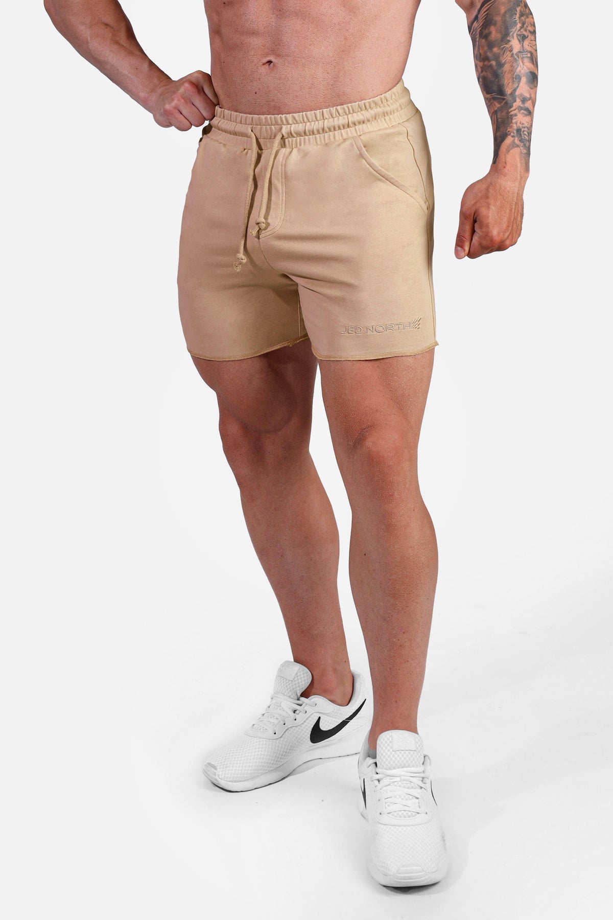 Jed North Men's Motion 5'' Varsity Sweat Shorts - Khaki