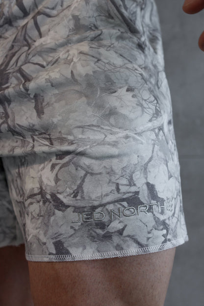 Jed North Men's Motion 5'' Varsity Sweat Shorts - Leaf Camo